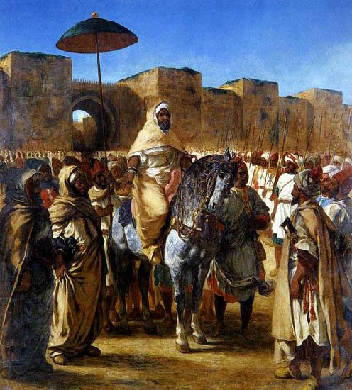 Eugene Delacroix The Sultan of Morocco and his Entourage Germany oil painting art
